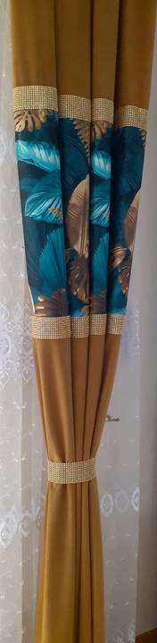 Zasłony miodowe velvet na przelotkach 2 sztuki Mława