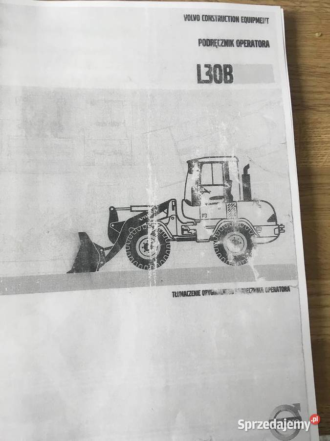 dtr INSTRUKCJA OBSŁUGI ładowarka VOLVO L30B i zachodniopomorskie Szczecin