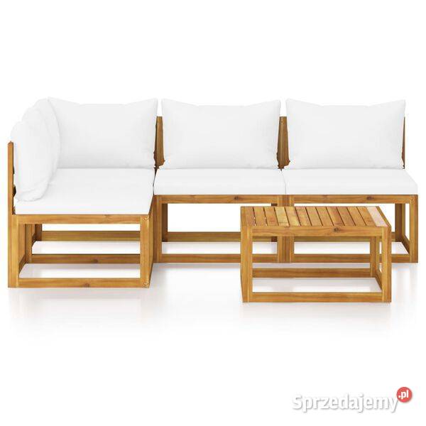 vidaXL 5cz zestaw wypoczynkowy do ogrodu kremowe