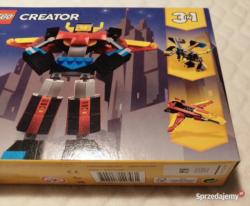Lego Creator 31124 3w1 robot smok odrzutowiec Czeladź sprzedam