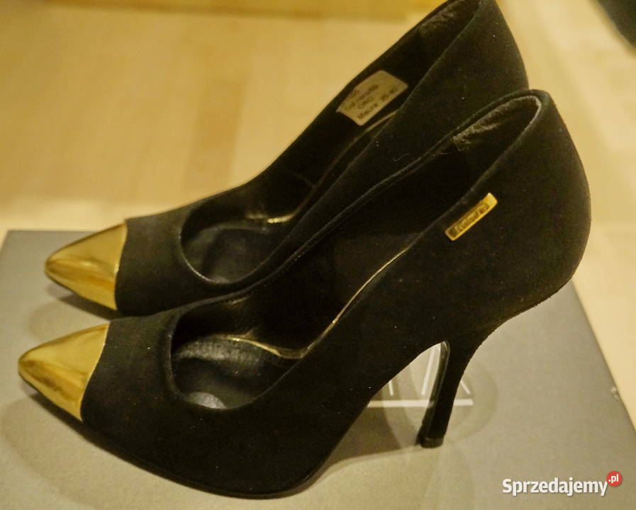 Buty damskie CONHPOL czarnozłote inna Warszawa