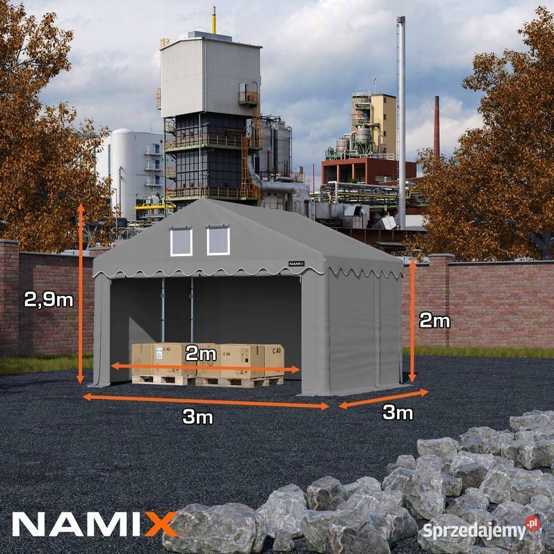 Namiot COMFORT 3x3 magazynowy handlowy garaż PVC