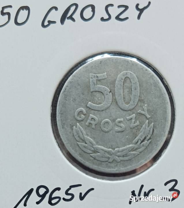 50 Groszy 1965 r 3 PRL ładna Konin