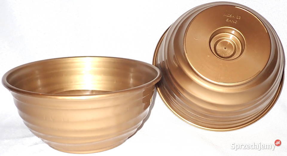 Złote ozdobne miski 24 na stroiki SAND 24 śląskie