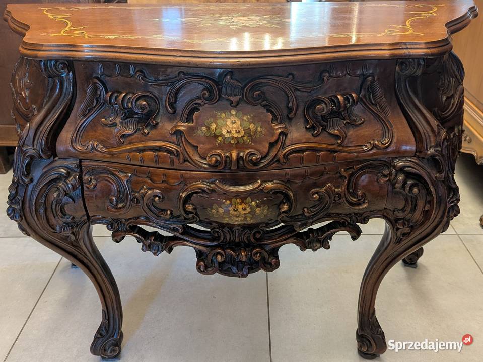Wspaniała komoda neobarokowa orzech sklep Meble