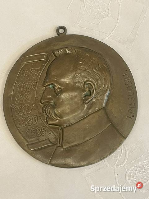 Kolekcjonerska plakietka z brązu Marszałek Józef Kraków