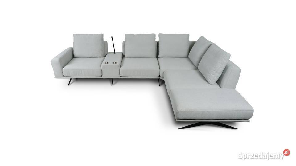 Narożnik Sines z barkiem w tkaninie NURIEL 300 Woźniki