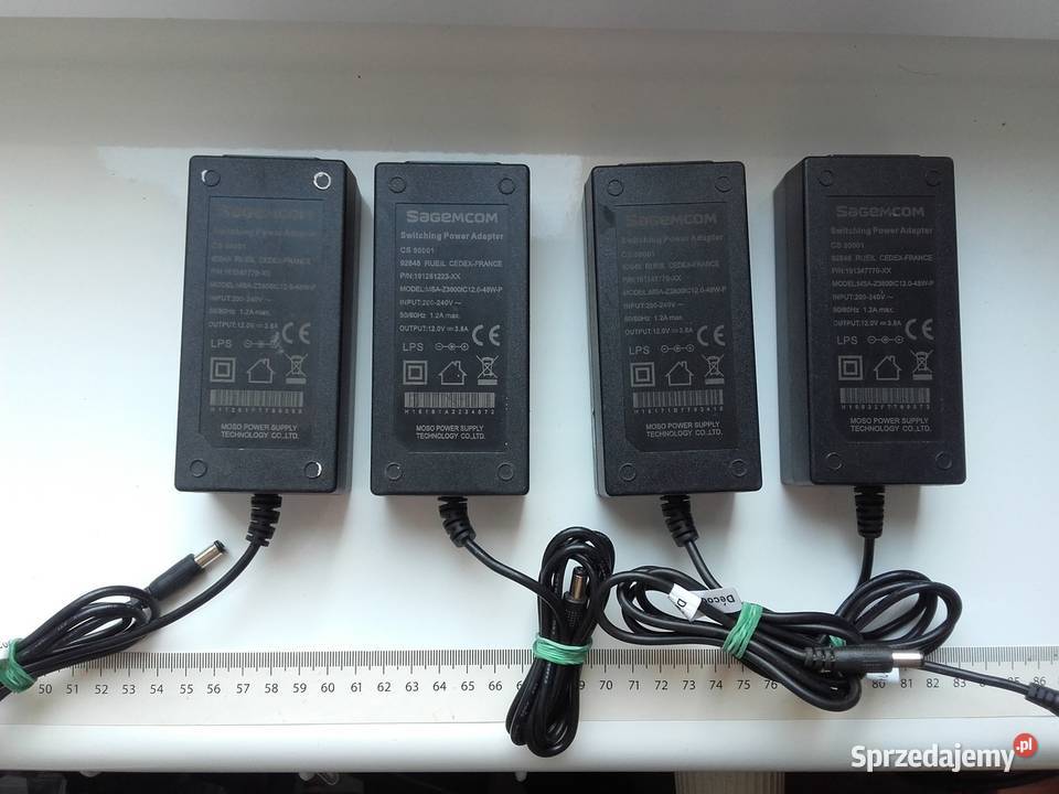 Zasilacz DC 12V 38A 45W 55mm x 21mm czarny Bydgoszcz