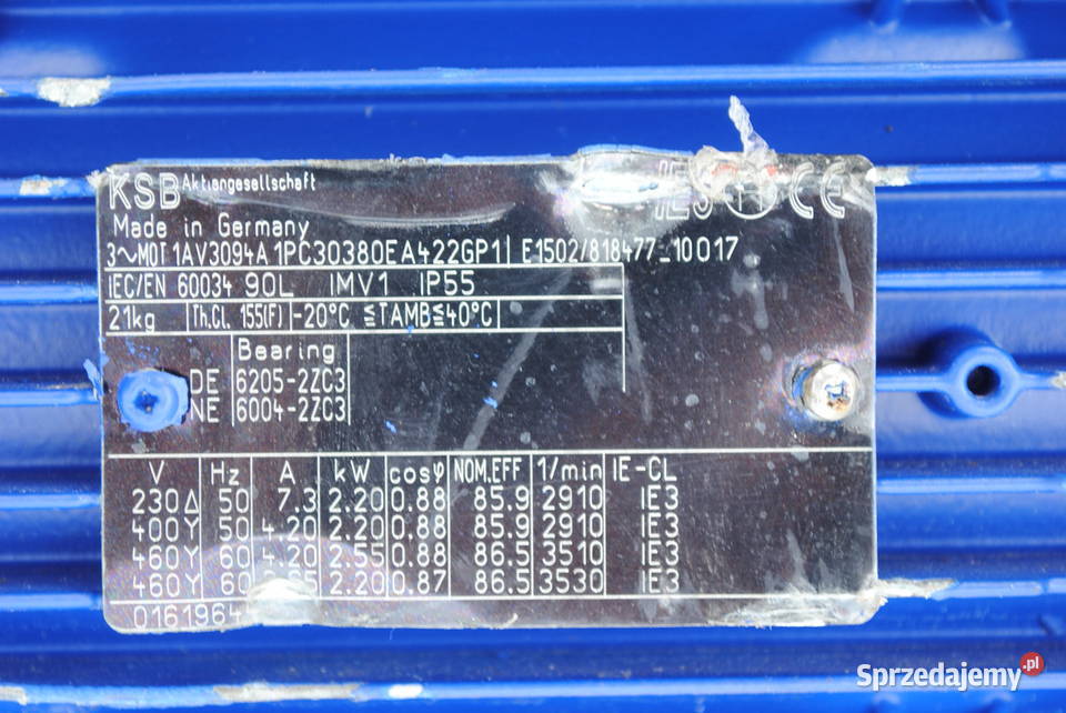 Pompa do wody KSB z silnikiem 22kw 2910obr lubuskie Kargowa sprzedam