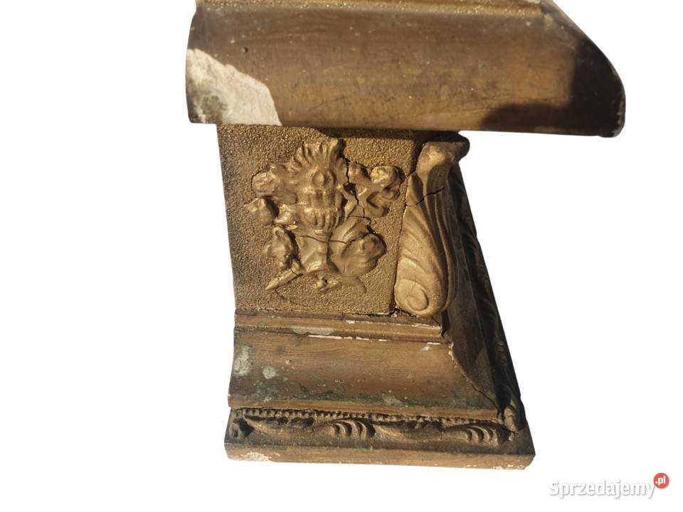 Stary przedwojenny drewniany krzyż z porcelanową Cieszyn