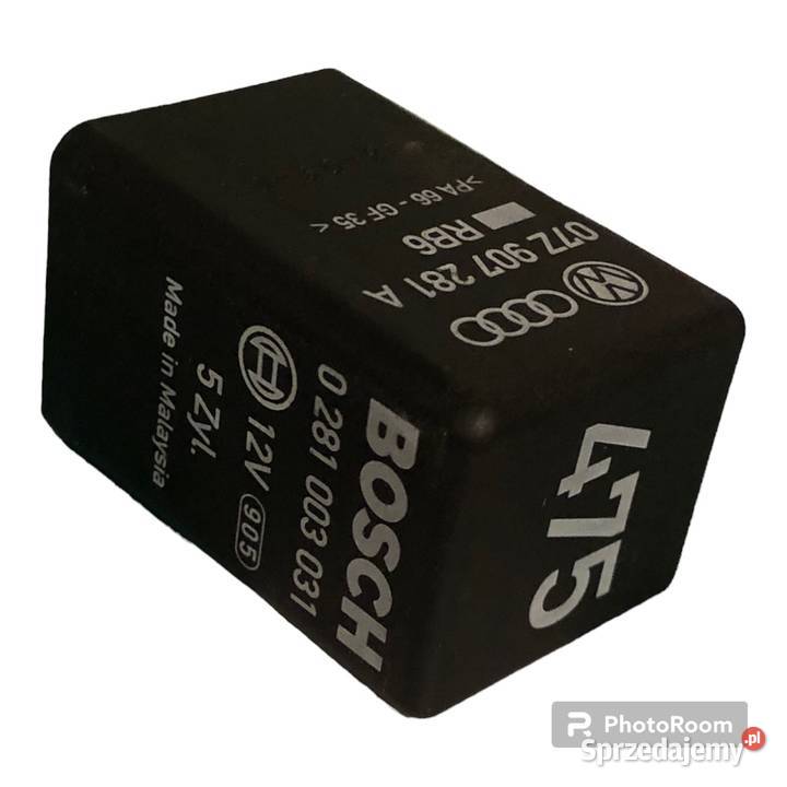 Przekaźnik Bosch 12 V 0 281 003 031 VW Skoda Układ elektryczny Części Gorzów Wielkopolski