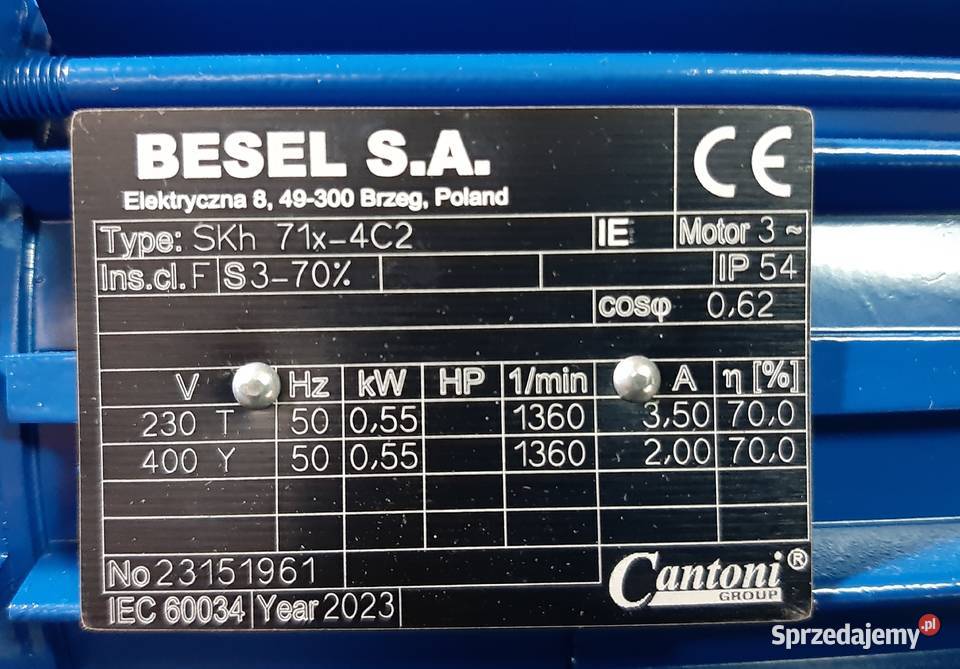 Silnik elektryczny BESEL SKh 71x4C2 1400obr 400V Pozostałe wielkopolskie Swarzędz
