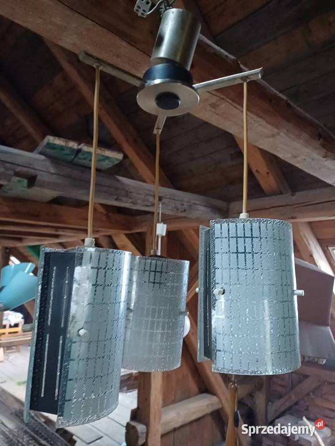 Retro lampa wisząca Napako z 1972 roku Kaskada Lubań