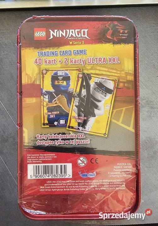 Puszka Lego NinjaGO Seria 3 8 Paczek z Kartami Gry planszowe i fabularne Sosnowiec