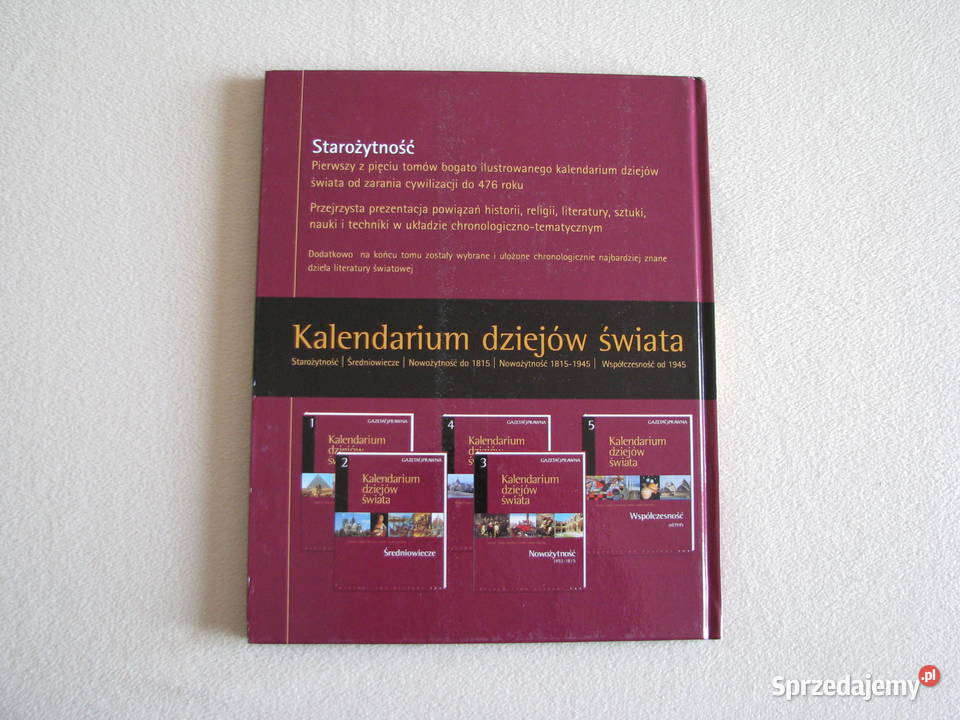 Kalendarium dziejów świata Starożytność Poradniki, albumy i reportaże Brzegi sprzedam