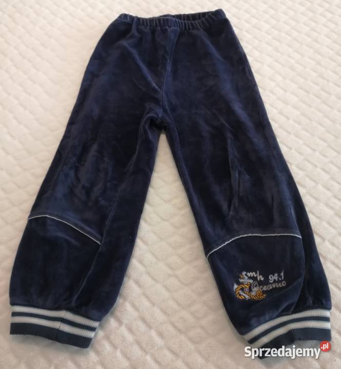 Spodnie zamszowe kotwica i lina 98 marynarskie Rozmiar 98 Czeladź