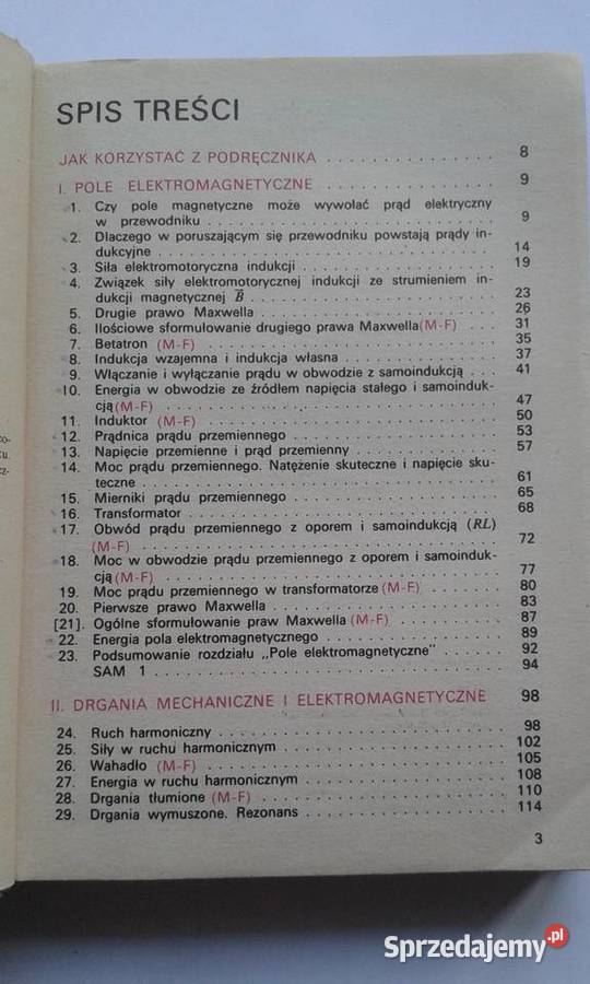 Fizyka klIII i IV liceum Gdynia sprzedam