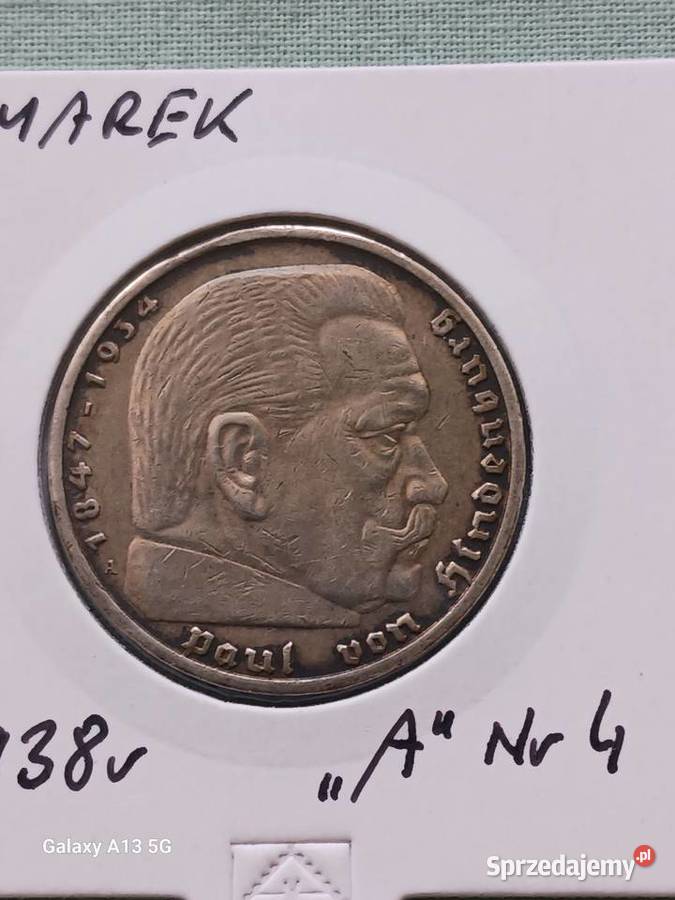 5 Marek Niemcy 1938 r Paul von Hindenburg men A Konin