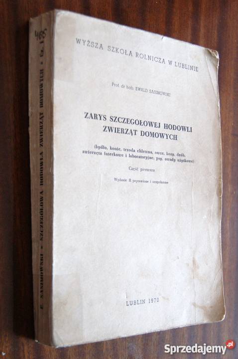 Ewald Sasimowski Zarys szczegółowej hodowli biologia Parczew