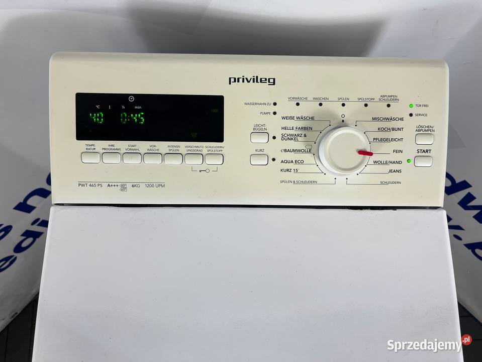 Pralka Privileg góry ładowana Eco 6 1200 A Wiejca