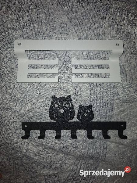 Dekoracyjne haki na ubrania czarne sówki 7 haków mazowieckie Warszawa sprzedam