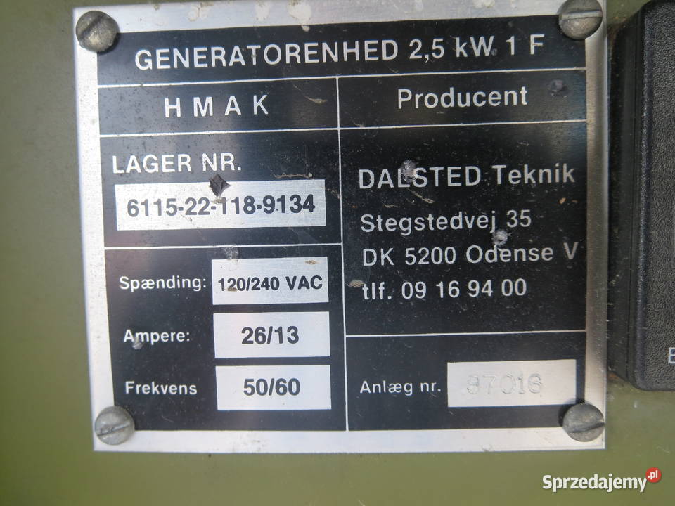 AGREGAT PRĄDOTWÓRCZY DALSTED FAYMANN DIESEL 39KW Wąchock sprzedam