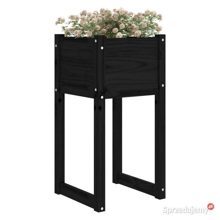 Donice 2 czarny 40x40x81 lite drewno sosnowe sprzedam