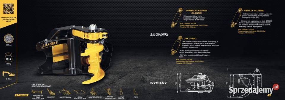 TMK 200 Głowica ścinkowa do drewna do mini Konopnica sprzedam