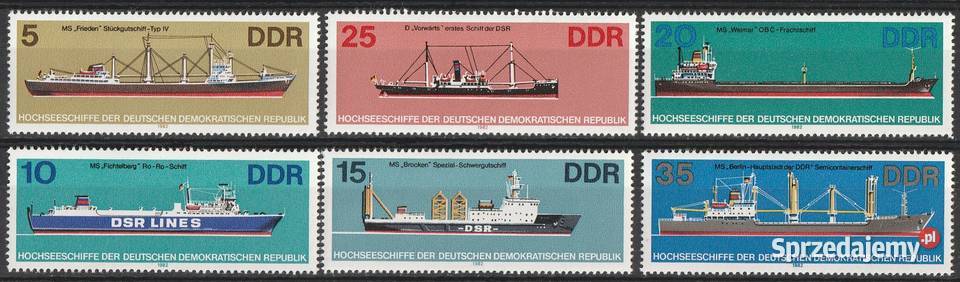 Niemcy DDR NRD STATKI OCEANICZNE 1982 CZYSTE Łódź