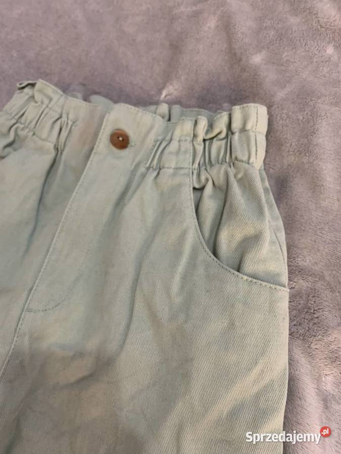 Spodnie mam jeans miętowe NOWE Jasło