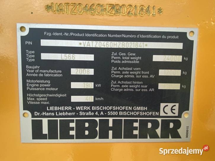 LIEBHERR 566 2p2 ŁADOWARKA KOŁOWA Tuliszków