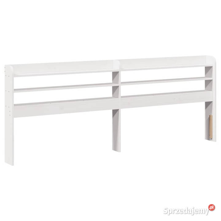 Rama łóżka z zagłówkiem bez materaca biała 82cm