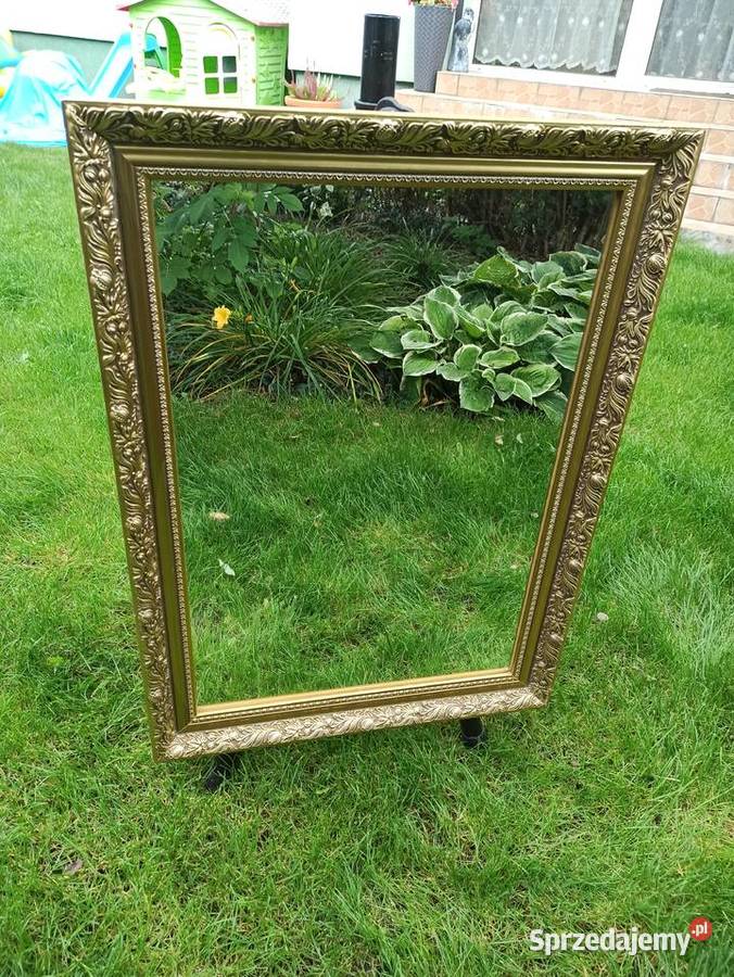 Stylowe lustro w złocone ramie wielkopolskie Budzyń