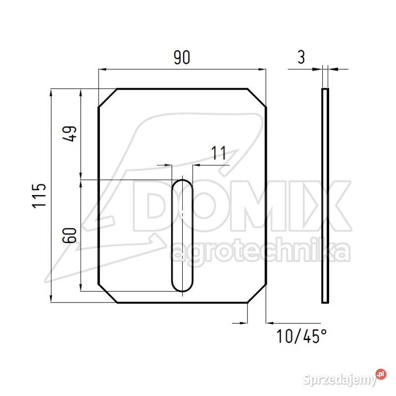Skrobak Amazone 90x115x3mm 6083200 6081200