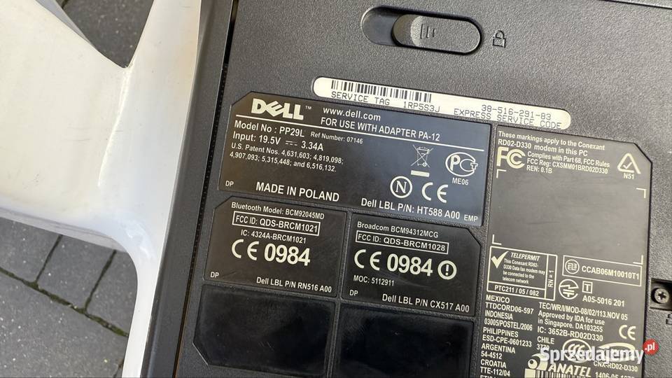 Laptop inspiron 1525 dell pp29l