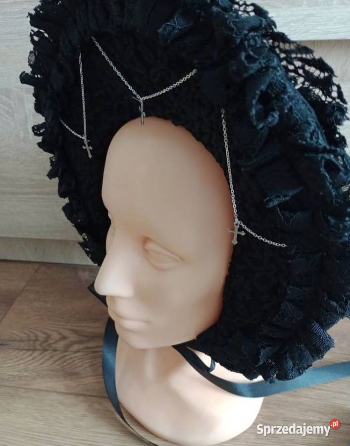 Nowy bonnet wiktoriański vintage z krzyżykami Sokolniki-Las sprzedam