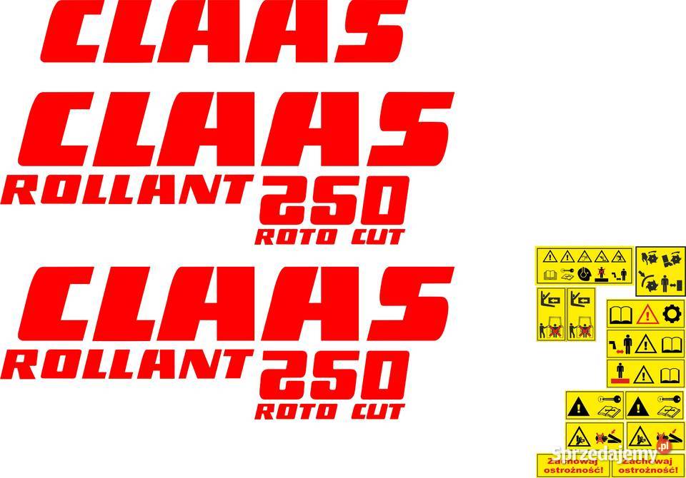 Naklejki claas rolant 250 roto cut Bydgoszcz