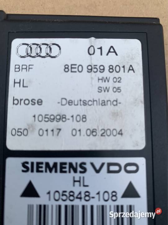 Silniczek podnoszenia szyby LT 8E0959801A audi Szczecin