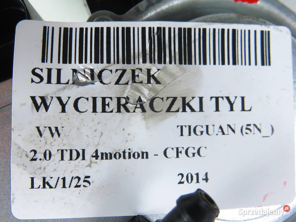 SILNICZEK WYCIERACZKI TYŁ VW TIGUAN 5N