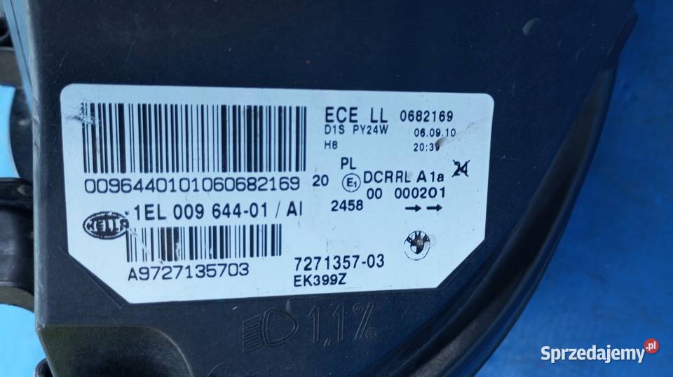 LAMPA LEWY PRZÓD REFLEKTOR EU 7271357 BMW X6 E71 Nowy Tomyśl sprzedam