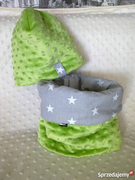 czapka i komin minky bawelna Ełk