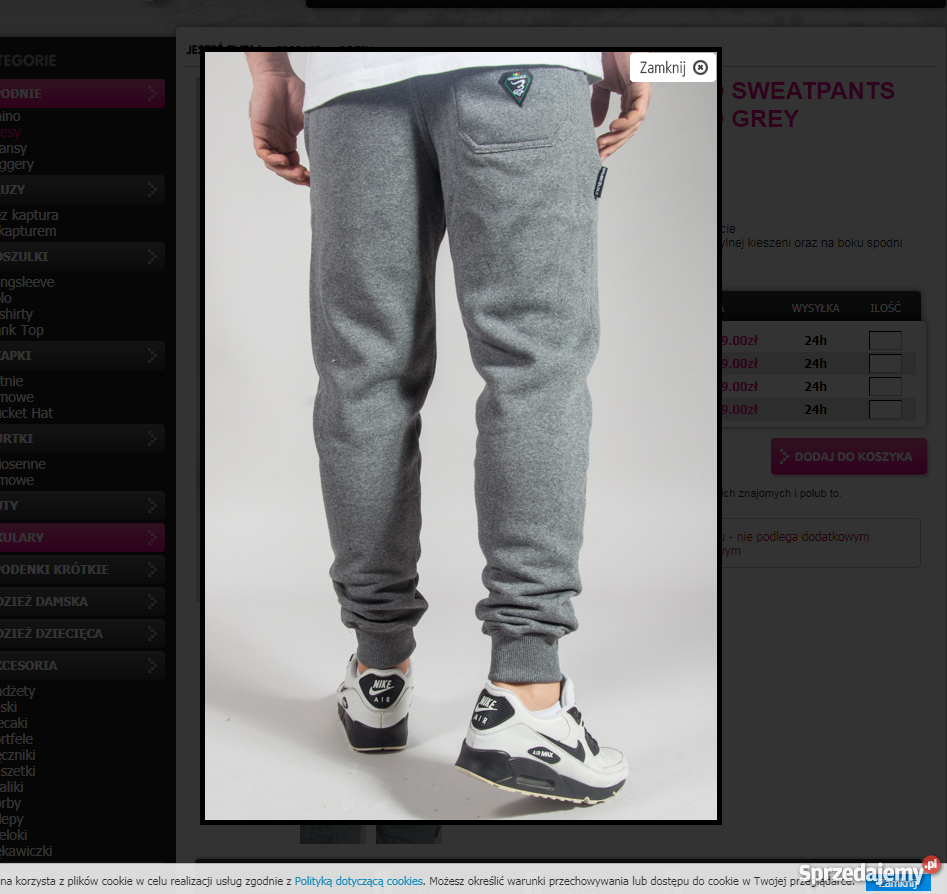 GRUBE LOLO SWEATPANTS SMALL LOGO GREY podkarpackie Łańcut sprzedam