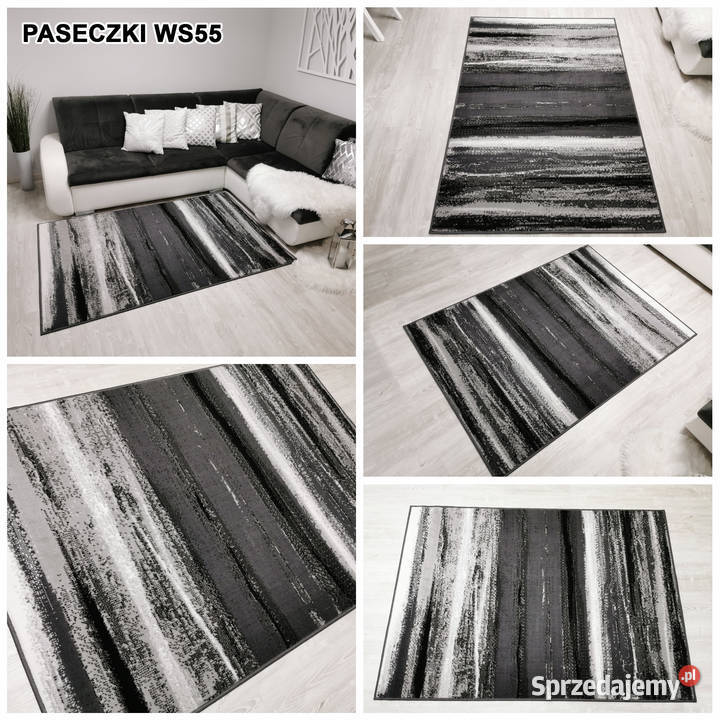 DYWAN 140X200 IDEA PASECZKI WS52 SZARE GĘSTY Białystok