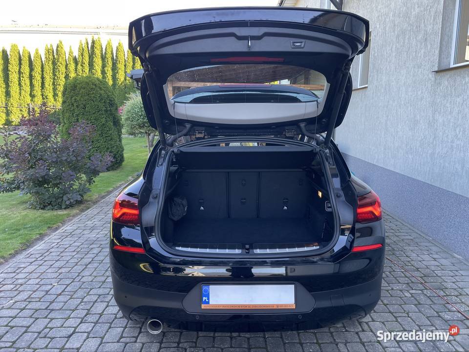 BMW X2 18i 140 AUTOMAT Salon Polska Serwis ASO czarny podlaskie Białystok