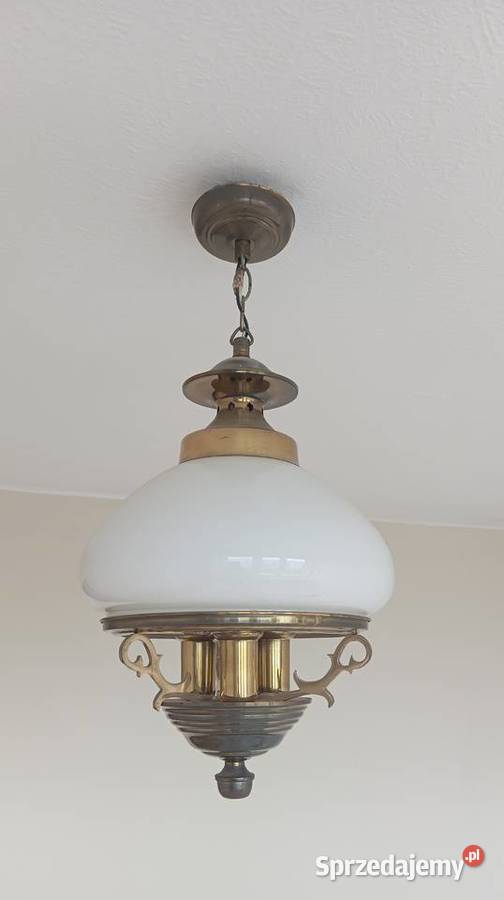 Piękna mosiężna lampa w stylu art deco lata 50te Katowice