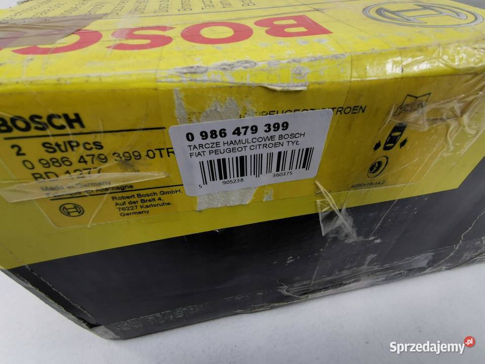 TARCZE HAMULCOWE 2 TYŁ FIAT DUCATO 2006 NOWE osobowe