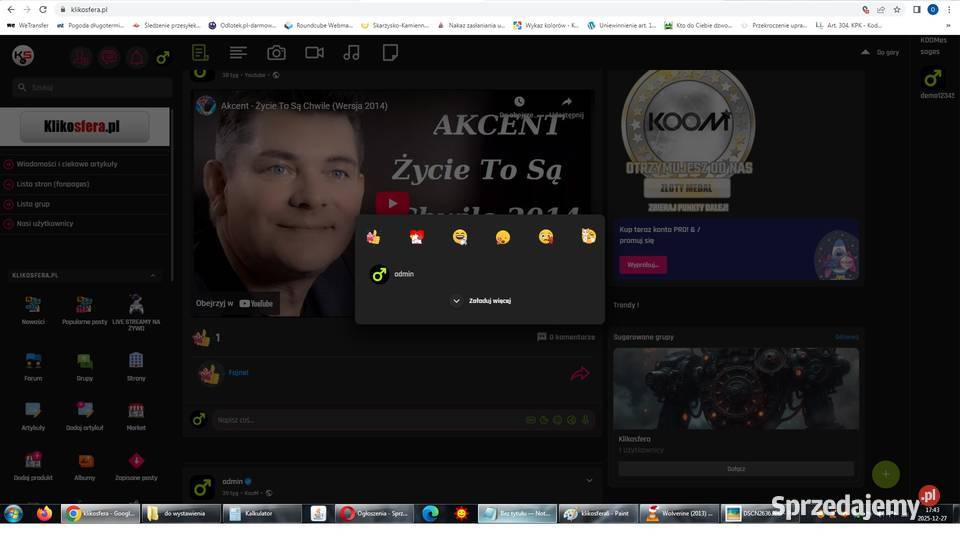Serwis wielotematyczny na wzór facebooka świętokrzyskie Skarżysko-Kamienna