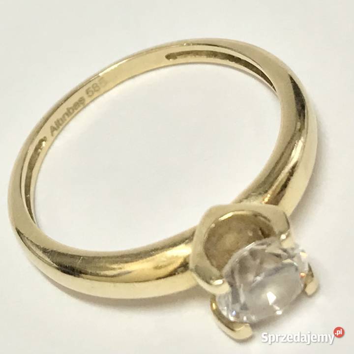 Złoty PIERŚCIONEK żółte ZŁOTO 585 14K cudowny Warszawa