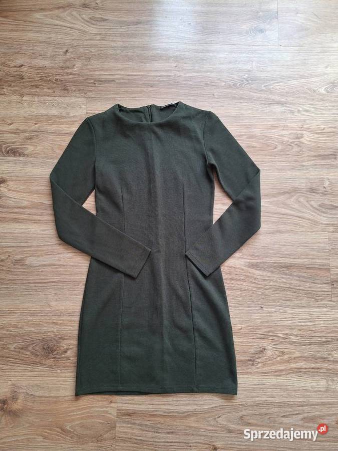 Śliczna ciemnozielona sukienka Zara butelkowa sprzedam