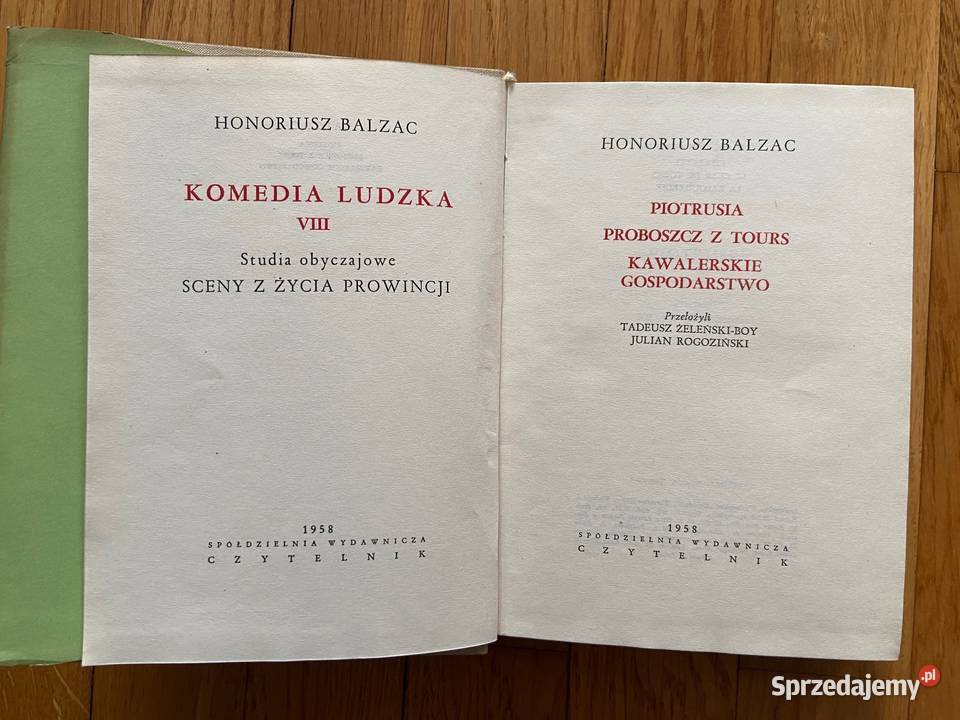 Balzac Piotrusia Proboszcz z Tours Kawalerskie Katowice